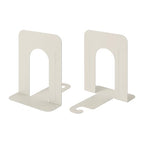 Honagu Bookends, Metal Book Ends, Bookends for Shelves, Book Holder Stopper for Heavy Books, /CDs/DVDs (1 Pair/2 Pieces, Milky White) - color: Milky White