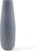 Hosley 16 in High Dark Gray Metal Vase, Ideal for Dried Flowers Gift for Floral Arrangements Wedding Home Spa Votive Candle Gardens - color: Dark Gray 2