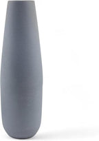 Hosley 16 in High Dark Gray Metal Vase, Ideal for Dried Flowers Gift for Floral Arrangements Wedding Home Spa Votive Candle Gardens - color: Dark Gray 2