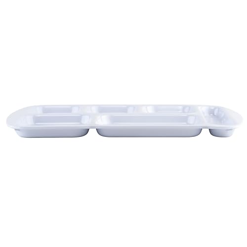 G.E.T. 6 Compartment School Cafeteria Tray, Right Handed, 10" x 15", White (4 Pack) - color: White, size: 10" x 15", style: 4 Pack Right Handed Trays