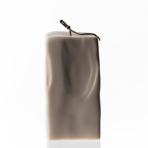 LAWA Raw Block Candle - Beautiful Handmade Pillar Scented Soy Wax Elegant Aesthetic Candle Housewarming Gift Home Room Shelf Decor Idea (Light Beige, Large) - color: Light Beige, size: Large