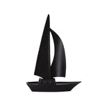 Statue Decorations Sailing Boat Ornaments Niche High-end Sense Light Luxury High-end Living Room Furniture Foyer Wine Cabinet TV Cabinet Decorations Home Decor Object(Black)