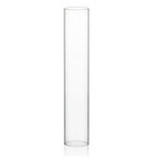 WGVI Hurricane Candle Holder Sleeve, Wide 2.5", Height 14", Clear Glass Cylinder Candleholder, Chimney Tube, Open Ended Candle Shade, 1 Piece - size: 2.5"x14"H