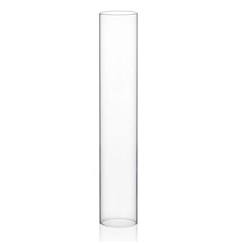 WGVI Hurricane Candle Holder Sleeve, Wide 2.5", Height 14", Clear Glass Cylinder Candleholder, Chimney Tube, Open Ended Candle Shade, 1 Piece - size: 2.5"x14"H