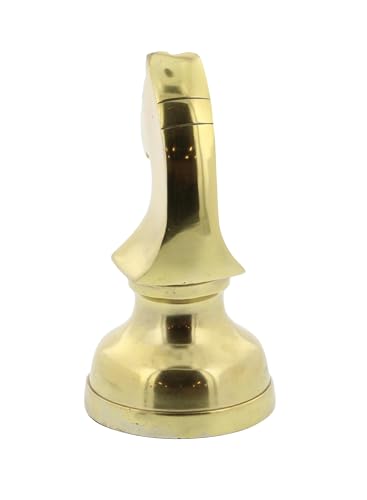 Deco 79 Aluminum Metal Chess Decorative Sculpture Home Decor Statues with Knight, Queen and King, Set of 3 Accent Figurines 4"W, 9"H, Gold - color: Gold, size: 4" x 9"