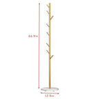 Gold Coat Rack Freestanding, Metal Coat Tree with Marble Base, Coat Rack Stand with 8 Hooks, Entryway Coat Stand for Hanging Clothes, Hats, Bags - size: 67in-bra