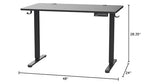 ErGear Height Adjustable Electric Standing Desk, 48 x 24 Inches Sit Stand up Desk, Memory Computer Home Office Desk, Black - color: Black, size: 47.2 x 23.6 Inches