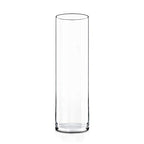 CYS Excel (H:16” D:4”) Tall Clear Glass Cylinder Vase | Multiple Size Choices Glass Flower Vase Centerpieces | Tall Hurricane Floating Candle Holder - size: H-16" D-4"