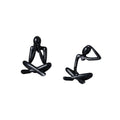 Fenteer Thinker Figurine Abstract Sculpture Minimalist Desktop Ornament Creative PP Material Suitable for Living Room Office Shelf Bedroom Cabinet Gift