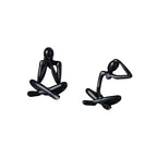 Fenteer Thinker Figurine Abstract Sculpture Minimalist Desktop Ornament Creative PP Material Suitable for Living Room Office Shelf Bedroom Cabinet Gift