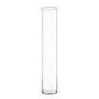 CYS EXCEL Cylinder Clear Glass Vase (H:40" D:6") | Multiple Size Choices Glass Flower Vase Centerpieces | Hurricane Floating Candle Holder Vase, (GCY122/40) - size: H-40" D-6"