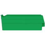 Akro-Mils 30120 Plastic Shelf Bins, Heavy Duty Storage Bins for Garage, Closet, and Drawer Organization, 12" x 4" x 4", Green, 24-Pack - color: Green