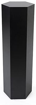 Displays2go Hexagonal Pedestal Display, Laminate, 42-inch Tall - Black (SMHEXPD42BLK) - size: 42”H