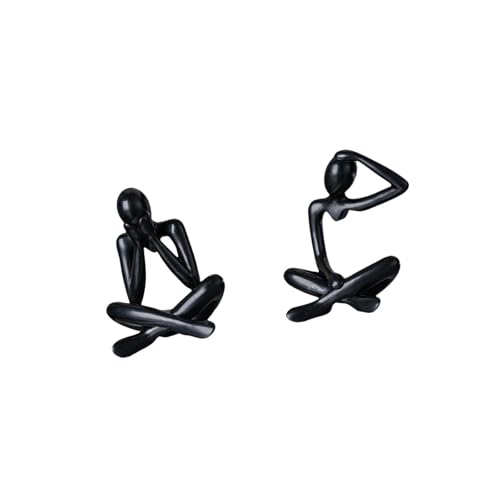 Fenteer Thinker Figurine Abstract Sculpture Minimalist Desktop Ornament Creative PP Material Suitable for Living Room Office Shelf Bedroom Cabinet Gift