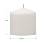 Stonebriar Unscented White Tall Pillar Candles, 18 Hour Burning Candle Pillars, Perfect for Decor, Weddings, Emergencies 3" X 3", 6 count - size: 3" x 3", style: Pack of 6