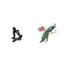 Baoblaze Abstract Figure Sculpture Decorative Figurine Collectible Desktop Ornament Modern Statue Retro Wall Decal Art Decor PVC Sticker for Living Room Kitche