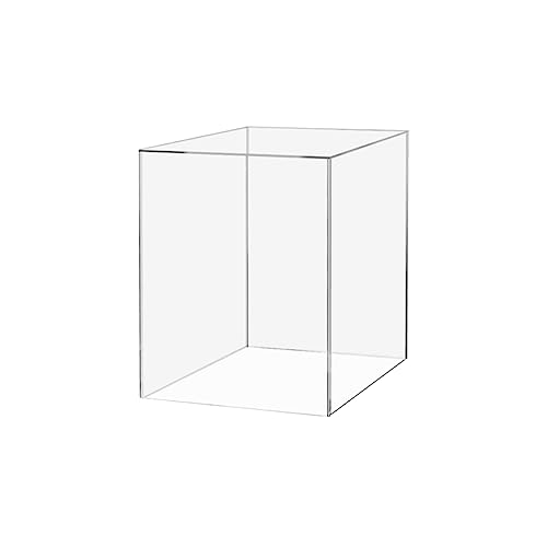12 Inch Wide x 16 Inch High Clear Acrylic Display Box with One Open Side No Lid Versatile Tall Plexiglass Retail Product Riser Storage Bin or Wedding Floral Centerpiece Pedestal by Marketing Holders - color: Clear, size: 12"w x 12"d x 16"h