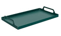 VANRA Metal Serving Tray Portable Bed Tray with Handles for Coffee Table, Living Room, Kitchen and Bathroom (Black Green) - color: Black Green