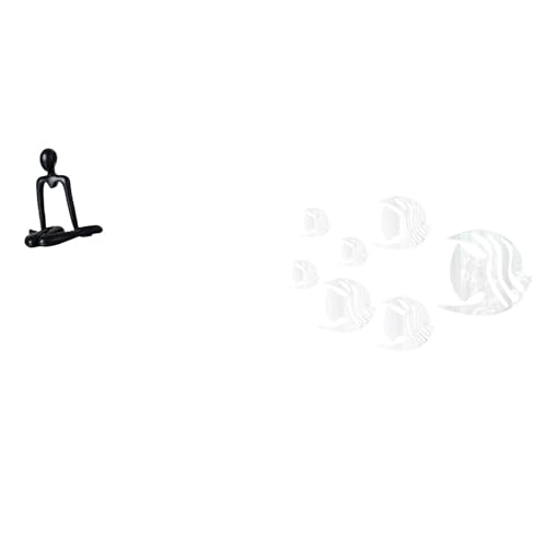 Fenteer Thinker Abstract Sculpture Desktop Figurine Decorative Ornament Minimalist Home Decor Creative Hollow Design Premium Material Suitable for Living Room
