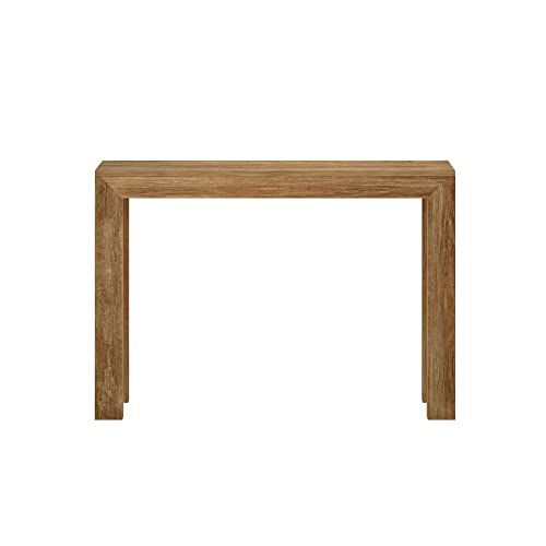 Plank+Beam Modern Solid Wood Console Table, 46 Inch, Sofa Table, Narrow Entryway Table for Hallway, Behind The Couch, Living Room, Foyer, Easy Assembly, Pecan - color: Pecan, size: 46 Inch