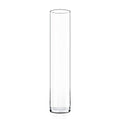 CYS Excel Clear Glass Cylinder Vase (H:24" D:4") | Multiple Size Choices Glass Flower Vase Centerpieces | Hurricane Floating Candle Holder Vase - size: H-24" D-4"