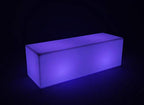 Displays2go LED Light Up Bench with Color Changing Lights, Rechargeable Battery - Light Up Plastic Bench for Events, Bars, Clubs, Outdoor Restaurants (FDLED47BST)