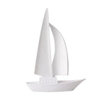 Statue Decorations Sailing Boat Ornaments Niche High-end Sense Light Luxury High-end Living Room Furniture Foyer Wine Cabinet TV Cabinet Decorations Home Decor Object(White)