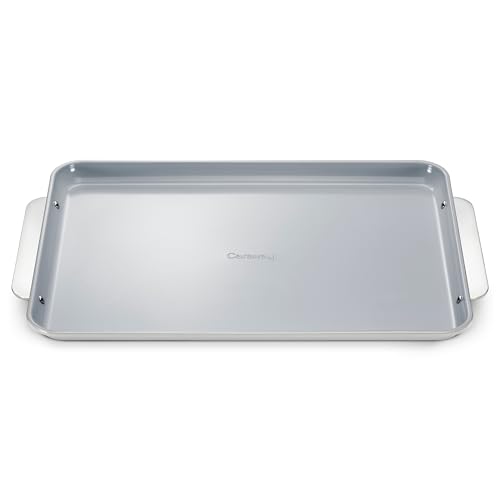 Caraway Non-Stick Ceramic Baking Sheet - Naturally Slick Ceramic Coating - Non-Toxic, PTFE & PFOA Free - Perfect for Baking, Roasting, and More - Large (18" x 13") - Gray - color: Gray, size: Large 18" x 13"