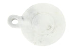 Creative Co-Op Small Marble Handle Dish, 5" x 3.5", White (DF2329) - color: White, size: 5" x 4"