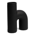 Lila Abstract Sculptural Decorative Modern Vase, Black