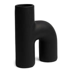 Lila Abstract Sculptural Decorative Modern Vase, Black