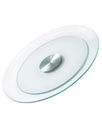 VEVOR 20 in Glass Lazy Susan Turntable, 360° Rotation Round Clear Tabletop Rotating Tray, Tempered Glass Dining Table Centerpiece, Smooth and Silent Spin, for Family Gatherings, Banquets & Weddings - size: 20 "
