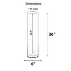 CYS EXCEL Cylinder Clear Glass Vase (H:26" D:6") | Multiple Size Choices Glass Flower Vase Centerpieces | Hurricane Floating Candle Holder Vase - size: H-26" D-6"