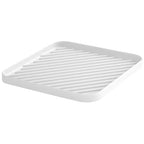 Silicone Organizer Tray for Kitchen Sink and Bathroom, Dishwasher Tray, Versatile Bathroom and Drawer Organizer Trays, Non-Slip Countertop (White) - color: White