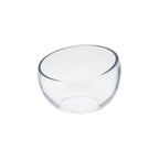 WGVI Slant Cut Bowl Glass Vase, Width 6.7", Height 5", Clear Terrarium, Candy Dish, Fruit Jar, Floral Container for Wedding Party Event, Home Office Decor, 1 Piece - size: Slant Bowl 5"H