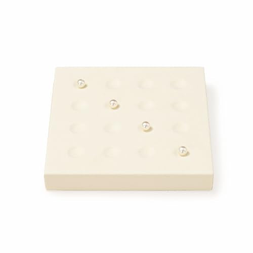 Oirlv Microfiber Diamonds Gemstones Jewelry Display Organize Tray Crystal Beads Holder for Stones Display Organizer Showcase(Beige) - color: Beads Charms P13410