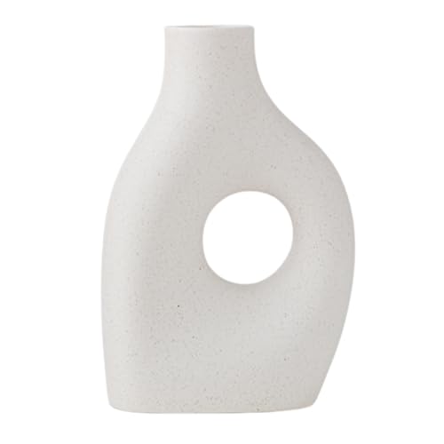 Abstract Vase Ceramic Geometric Flower Vase Modern Bunch Storage Desktop Plant Pot Holder Planter for Side Table Living Room, Style A