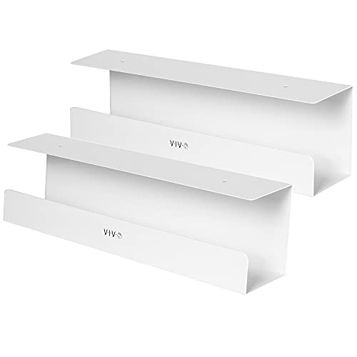 VIVO 2 Pack Under Desk 17 inch Cable Management Tray, Cord Organizer, Home Office Desk Accessories, White, DESK-AC06-2CW - color: White, size: Standard
