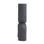 Deco 79 Ceramic Abstract Dual Opening U-Shaped Vase with Glossy Speckled Texture, 11" x 4" x 15", Black - color: Black