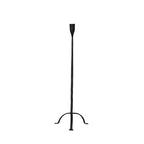 Creative Co-Op 20" H Hand-Forged Cast Metal Footed Taper Holder, Black