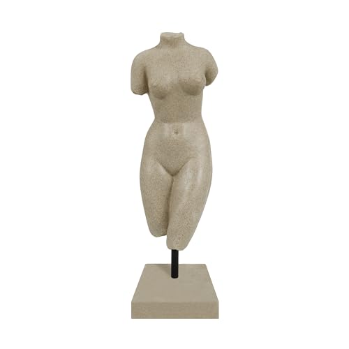 Female Torso Statue, Sandstone Lady Body Sculpture, Resin Bust Statue, Home Decor for Livingroom Bedroom Entryway Entrance Coffee Table Office Bookshelf Housewarming, Birthday Gifts, Art Lovers