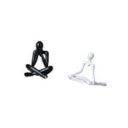 Baoblaze Abstract Thinker Figure Sculpture Decorative Collectible Modern Statue Unique Creative Desktop Ornament for Living Room Entrance Bedroom Bookshelf HOM