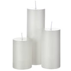 Shihanee Set of 6 Pillar Candles with Glass Cylinder Vases Clear Cylinder Hurricane Candleholders for Slim Tall Pillar Candles Wedding Table Centerpieces(3'' X 5.9", 7.9", 9.8",White) - color: White, size: 3'' X 5.9", 7.9", 9.8"