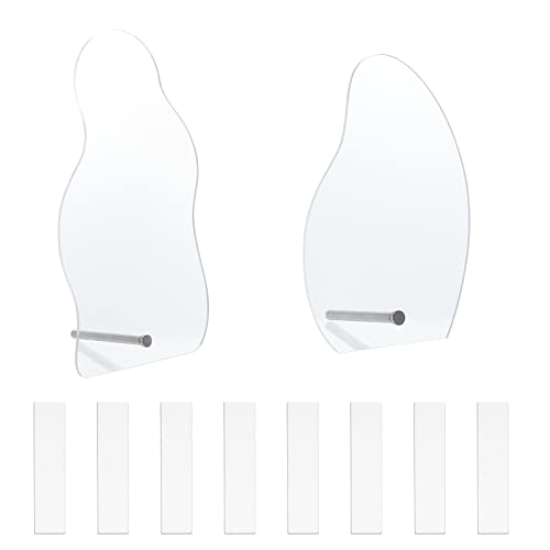 PH PandaHall 2 Sets Nail Art Display Board, 50pcs False Nail Tips Sample Display Acrylic Nail Practice Board Fingernail Display Polish Stands Showing Holder for Nail Art Design Display Manicure Tool