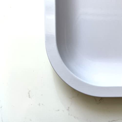 Brando Moon Medium Metal Jewelry Tray - Lightweight Makeup Tray - Curved Edges & Smooth Surface - 10.5 x 6.25” Decorative Tray for Bathroom, Home Décor, Perfume, Candle, Keys Tray