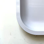 Brando Moon Medium Metal Jewelry Tray - Lightweight Makeup Tray - Curved Edges & Smooth Surface - 10.5 x 6.25” Decorative Tray for Bathroom, Home Décor, Perfume, Candle, Keys Tray