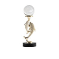 Statue Decorations Modern Light Luxury Crystal Dolphin Shape Home Furnishings Living Room Wine Cabinet Desktop Decoration Home Decor Object(Large) - size: Large
