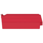 Akro-Mils 30120 Plastic Shelf Bins, Heavy Duty Storage Bins for Garage, Closet, and Drawer Organization, 12" x 4" x 4", Red, 24-Pack - color: Red
