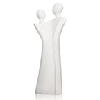 Resin Modern Abstract Sculpture, White Lovers Statues, Home Decor for Living Room, Office, Bookshelf, Gifts for Friends Love Ones - size: Lover
