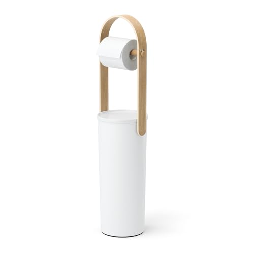 Umbra Bellwood Toilet Paper Stand Holder with Reserve Storage Compartment for 3 Rolls